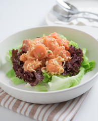 Spicy salmon salad,Thai Style Food