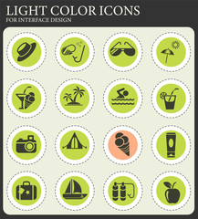 summer icon set
