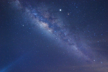 Milky Way Galaxy rising in Sabah Malaysia Asia. Image contain noise and grain due to high ISO....