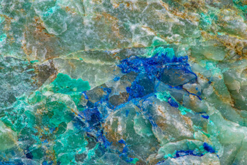 Fototapeta na wymiar Malachite and azurite from Kundl in Tyrol (Austria). Concept rocks and minerals.