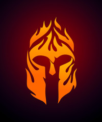 Spartan Flaming Helm Glow