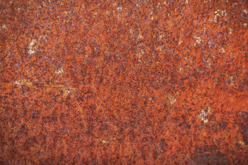 Old painted steel walls with rust stains