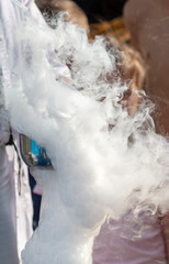 Foam and smoke after the experiments
