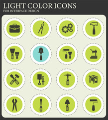 Work tools icons set