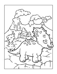 Dinosaur Coloring Page for Kids