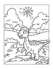 Dinosaur Coloring Page for Kids