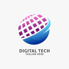 Digital tech logo design