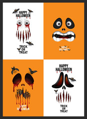 Vector and illustration of graphic style,Happy Halloween background.