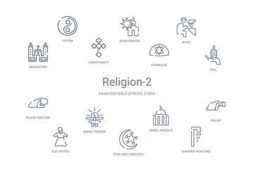 religion-2 concept 14 outline icons