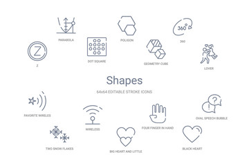shapes concept 14 outline icons