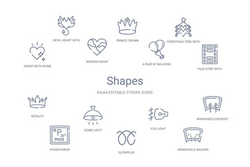 shapes concept 14 outline icons