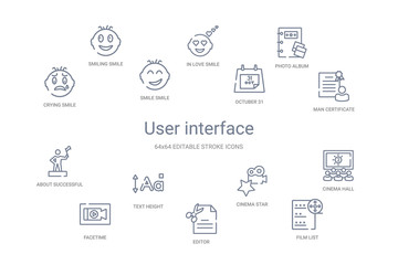 user interface concept 14 outline icons