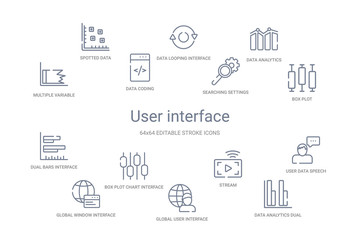 user interface concept 14 outline icons