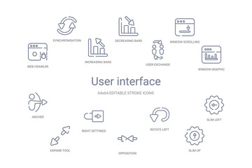 user interface concept 14 outline icons