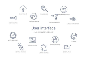 user interface concept 14 outline icons