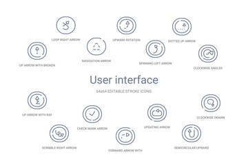user interface concept 14 outline icons