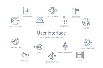 user interface concept 14 outline icons