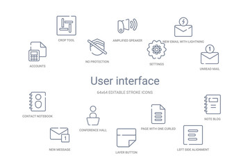 user interface concept 14 outline icons