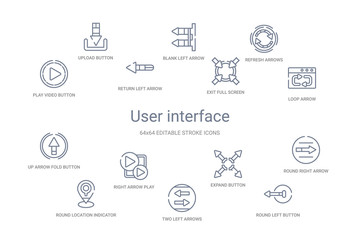 user interface concept 14 outline icons