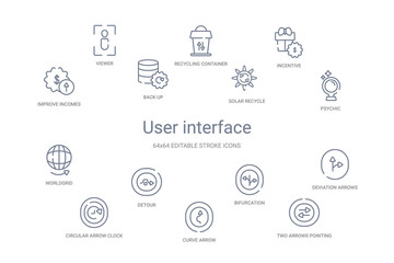 user interface concept 14 outline icons