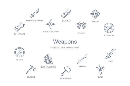 Weapons Concept 14 Outline Icons