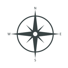 Compass, navigation icon. Vector illustration