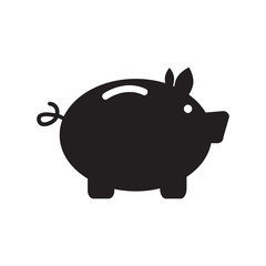 piggy bank icon logo vector 