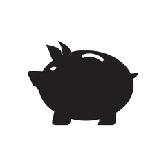 piggy bank icon logo vector 