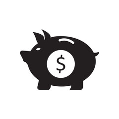 Obraz premium piggy bank icon logo vector design template