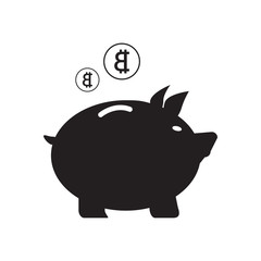 piggy bank icon logo vector design template