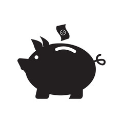 piggy bank icon logo vector design template