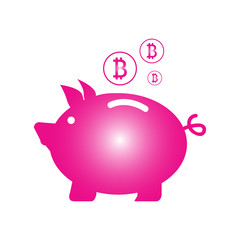 piggy bank icon logo vector design template