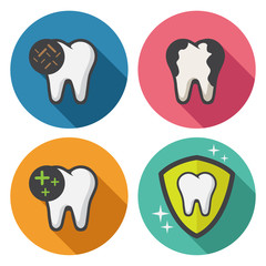 medical  icon set with flat design concept