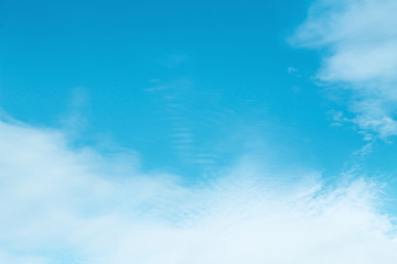 Naklejka na ściany i meble Soft white clouds pattern and blue sky background , copy space