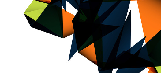 Vintage abstract template with triangle mosaic composition vecton white background. Simple design background. Modern flat design. Beautiful vector pattern.