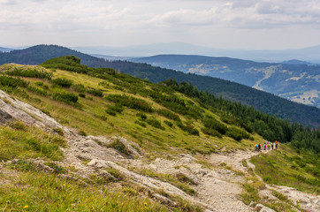 Fototapeta na wymiar View from trail to Kopa Kondracka. Boczan in Tatra mountains.. Poland