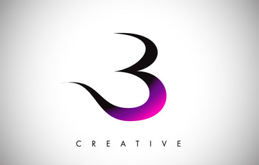 B Letter Modern Trendy Design Logo. Letter B Icon Logo with Modern Monogram