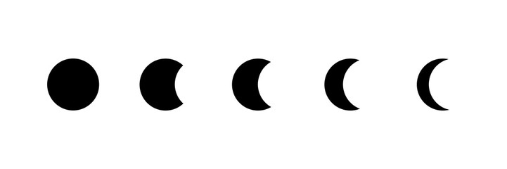 Fototapeta na wymiar The phases of the moon illustration vector