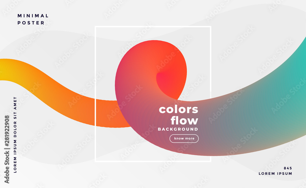 Poster colorful fluid loop banner background