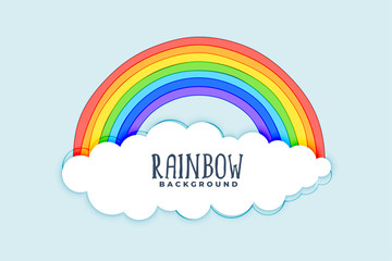 clouds and rainbow background design