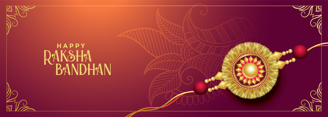 hindu traditional raksha bandhan festival banner