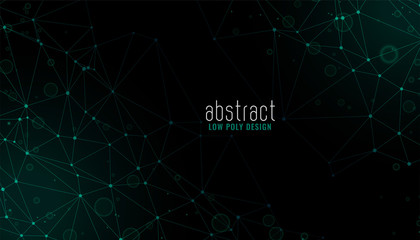 digital low poly mesh technology background