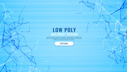 abstract blue low poly lines digital background