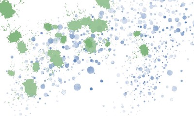 Gouache dots on a white background. Two-color divorces.