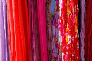 Wallpaper - colourful - clothes market