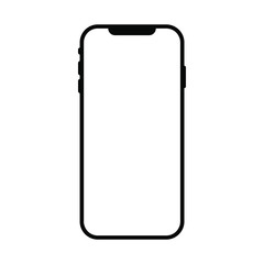 isolate mobile phone mock up.