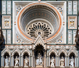 Obraz premium Florence Duomo, Italy. Santa Maria del Fiore cathedral (Basilica of Saint Mary of the Flower). City in the day