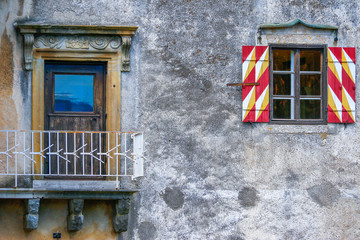 Exterior of the castle on Bled lake, Slovenia