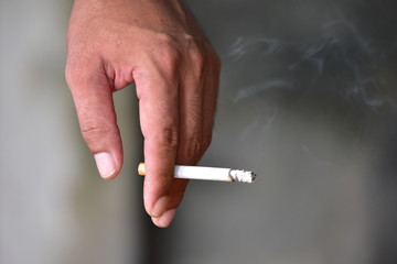 hand with cigarette