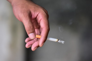 hand with cigarette
